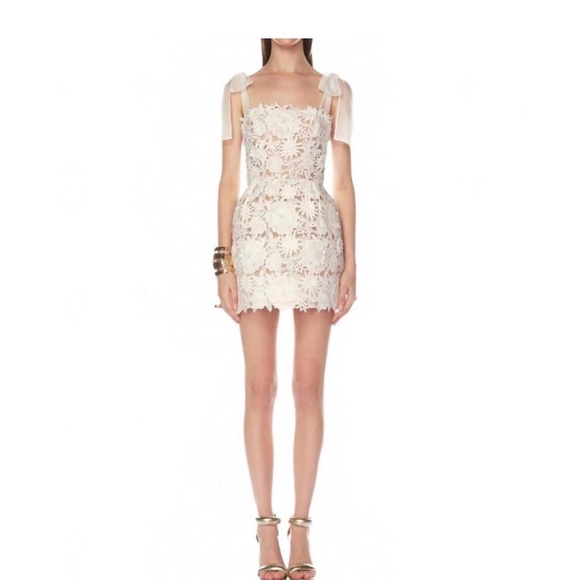 mini white silk dress White Silk Mini Dress Mulberry Silk – Low Back V Neck XS main image 1